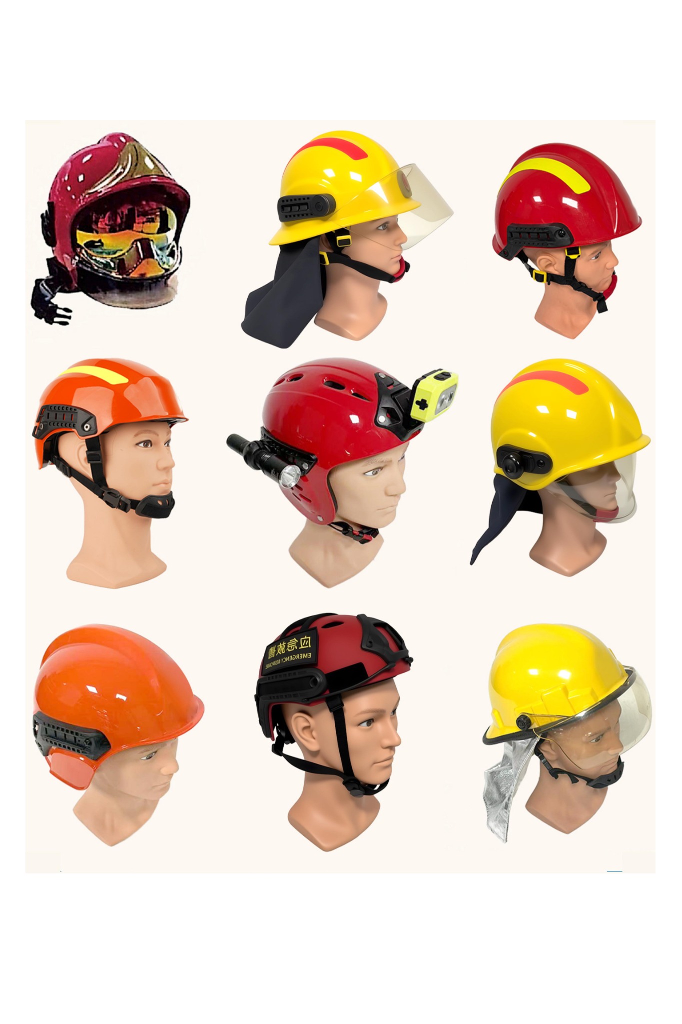 Firefighting helmets